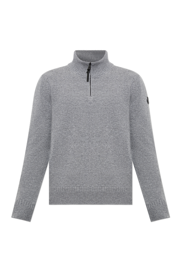 Sweater with logo patch od Moncler