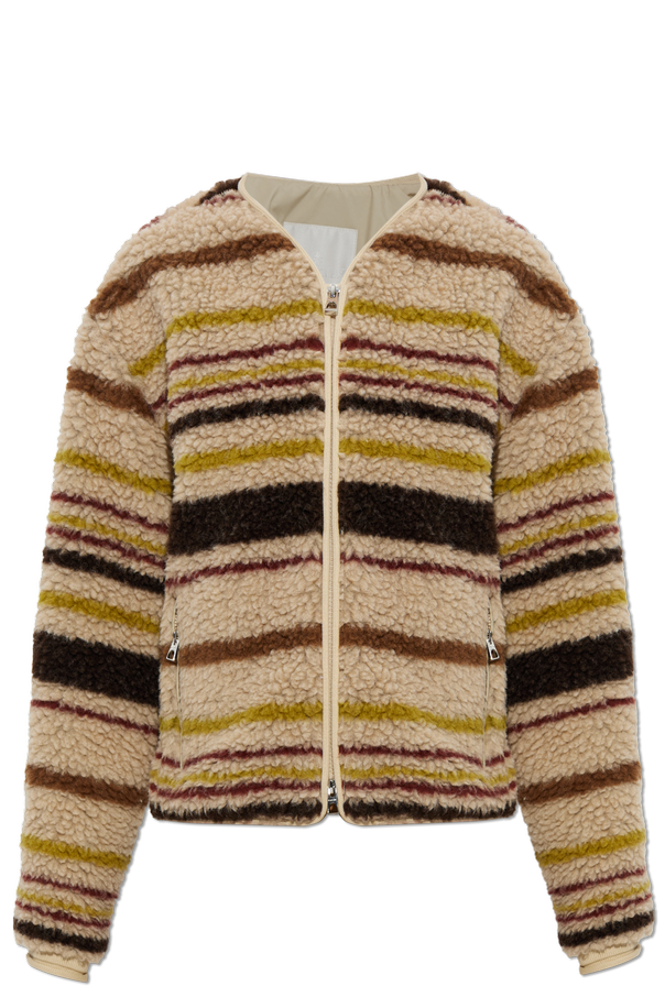 Cardigan with logo patch od Moncler