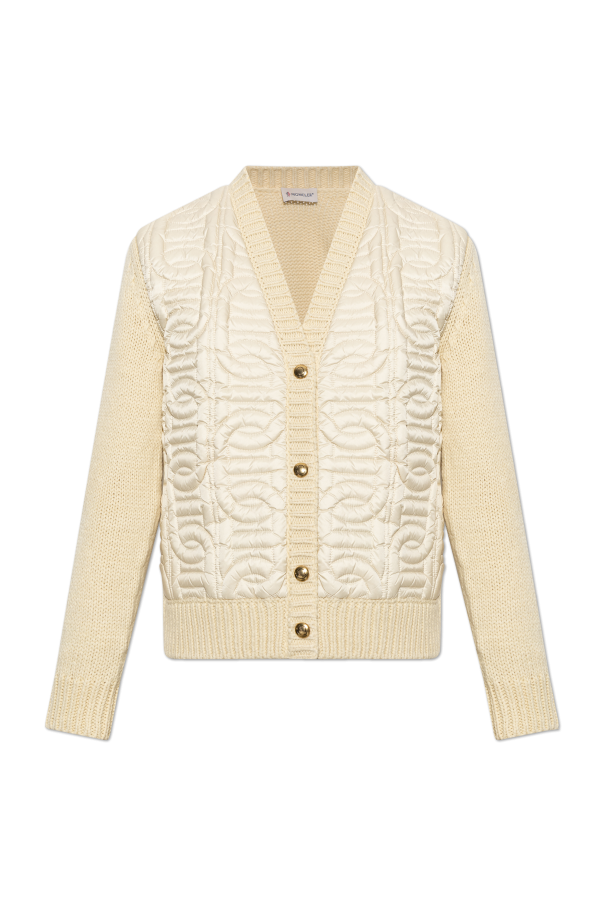 Cardigan with quilted front od Moncler