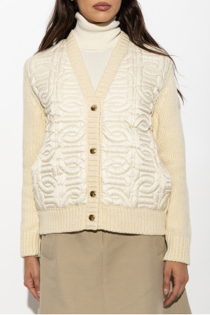 Moncler Cardigan with quilted front