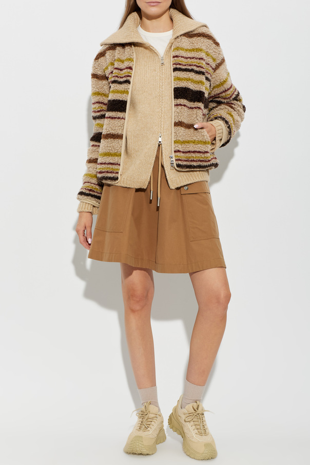 Moncler Cardigan with logo patch