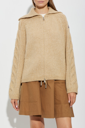 Moncler Cardigan with logo patch