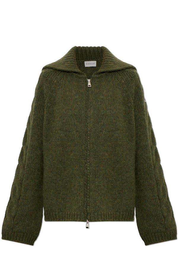 Sweater with logo patch od Moncler