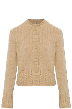 Cardigan with logo patch