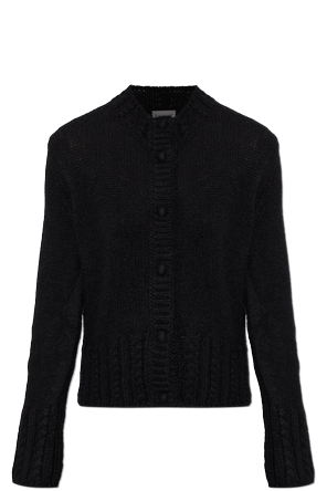 Cardigan with logo patch