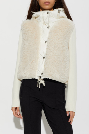 Moncler Cardigan with Quilted Front