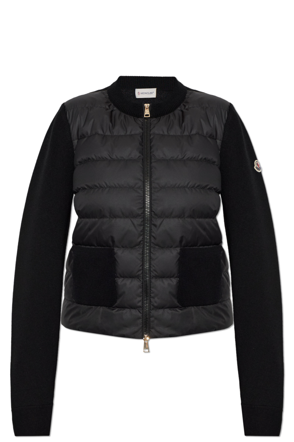 Cardigan with quilted front od Moncler