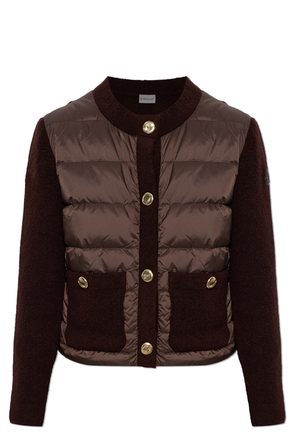 Cardigan with quilted front od Moncler