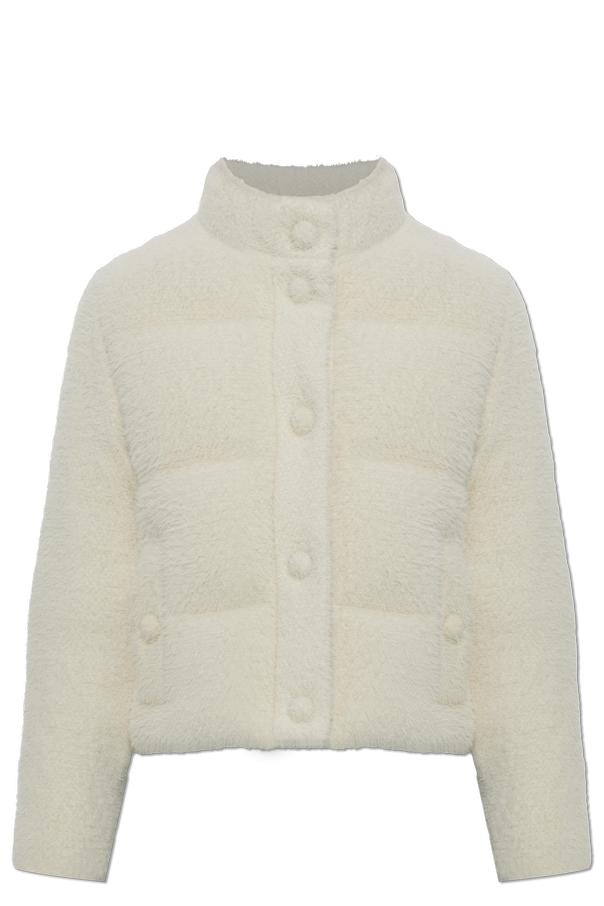Down jacket with logo patch od Moncler