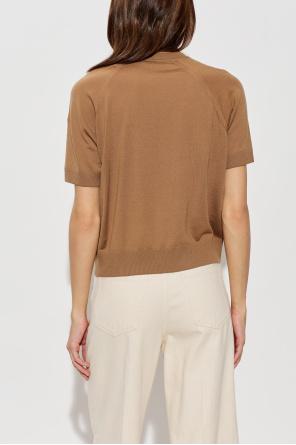 Moncler Wool top with a crew neckline