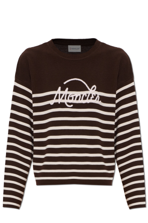 Wollpullover mit Streifenmuster