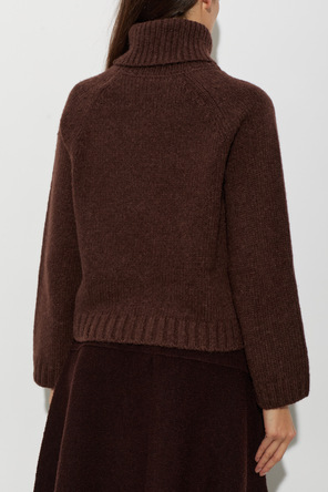 Moncler Woll-Rollkragenpullover mit Stickerei
