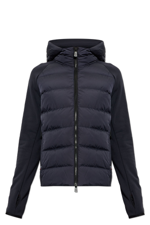 Quilted hybrid hooded top