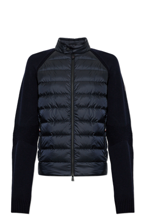 MONCLER GRENOBLE APRÈS-SKI navy blue quilted-front cardigan