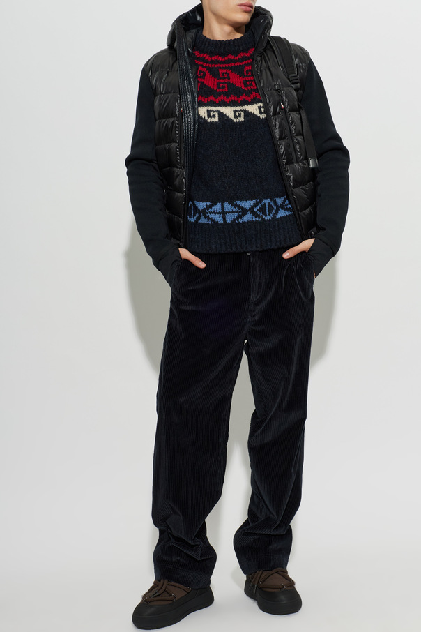 Moncler Grenoble Wool jacket with a down-filled front