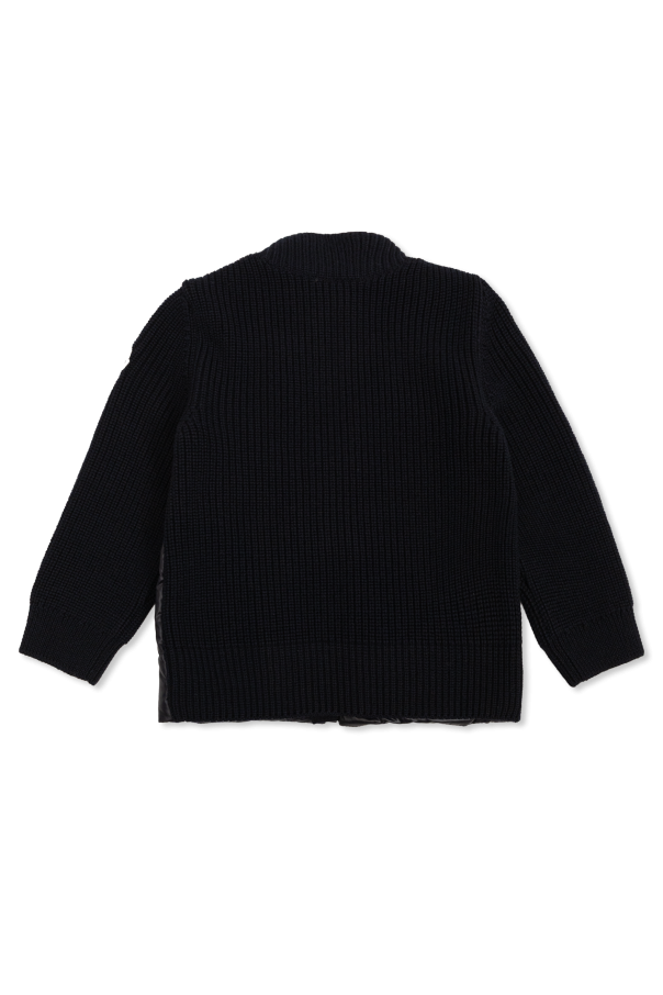 Moncler Enfant Cardigan with quilted front