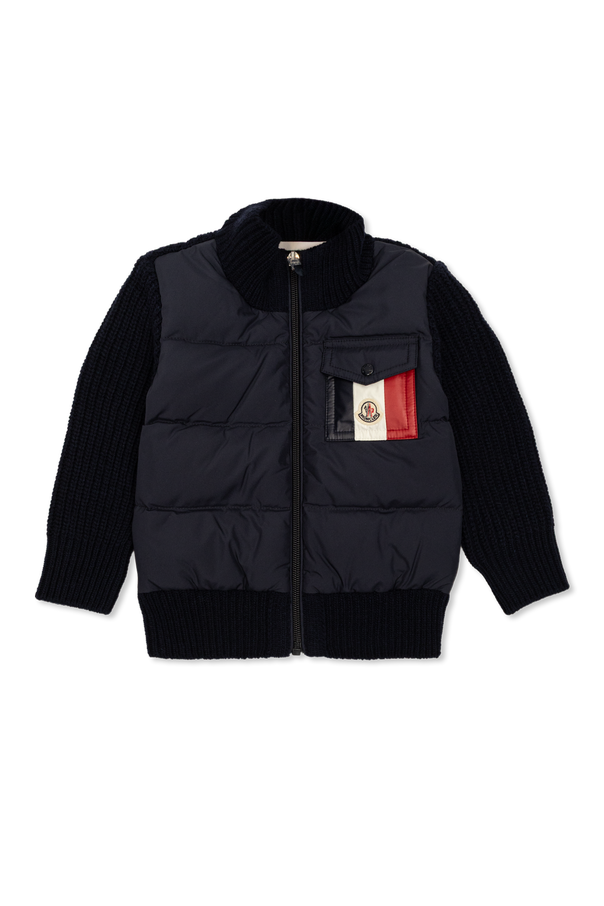 Cardigan with quilted front od Moncler Enfant