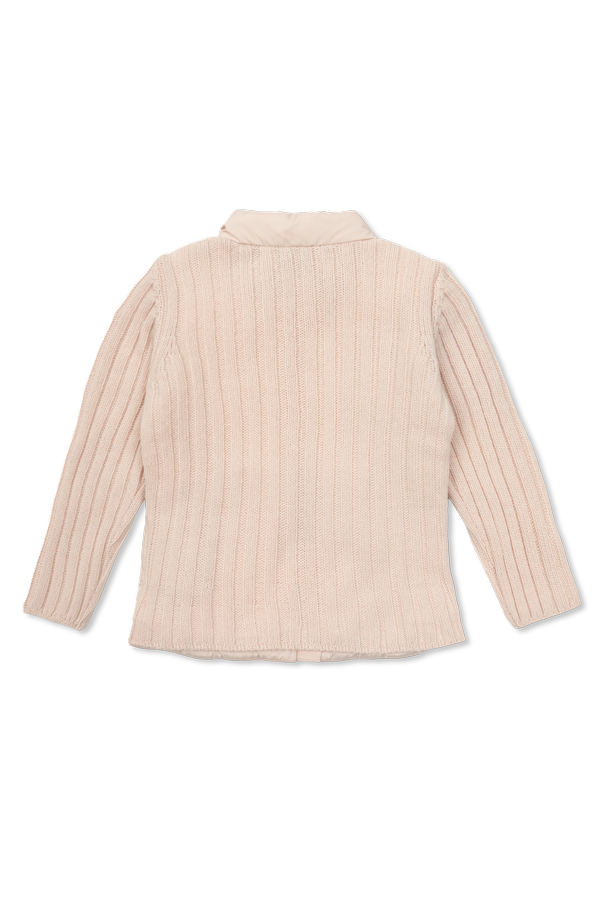 Moncler Enfant Cardigan with quilted front