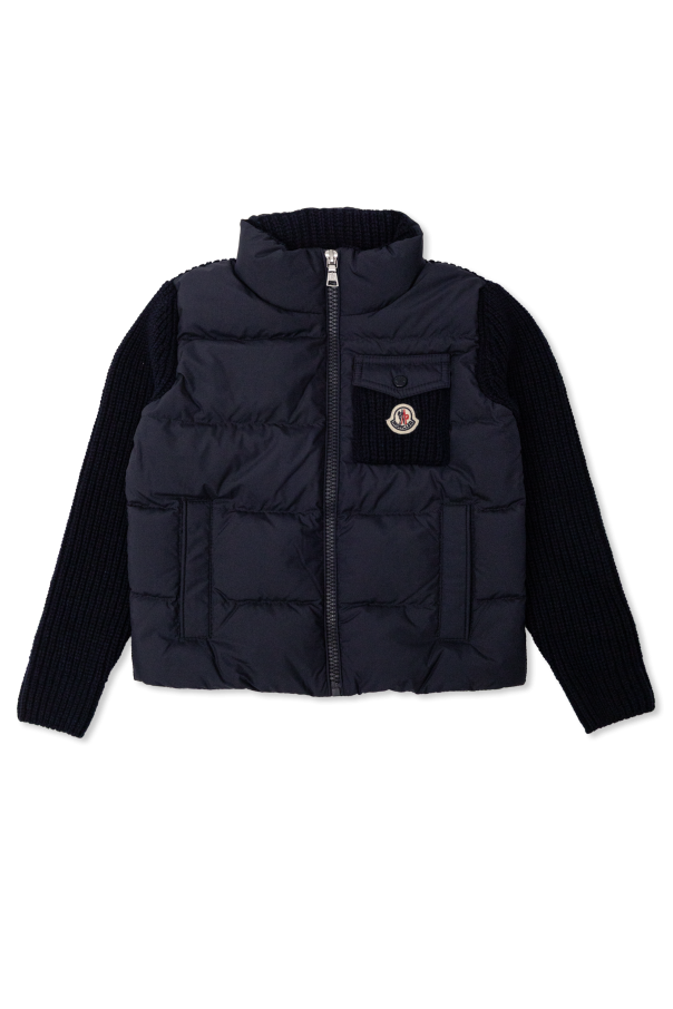 Cardigan with quilted front od Moncler Enfant