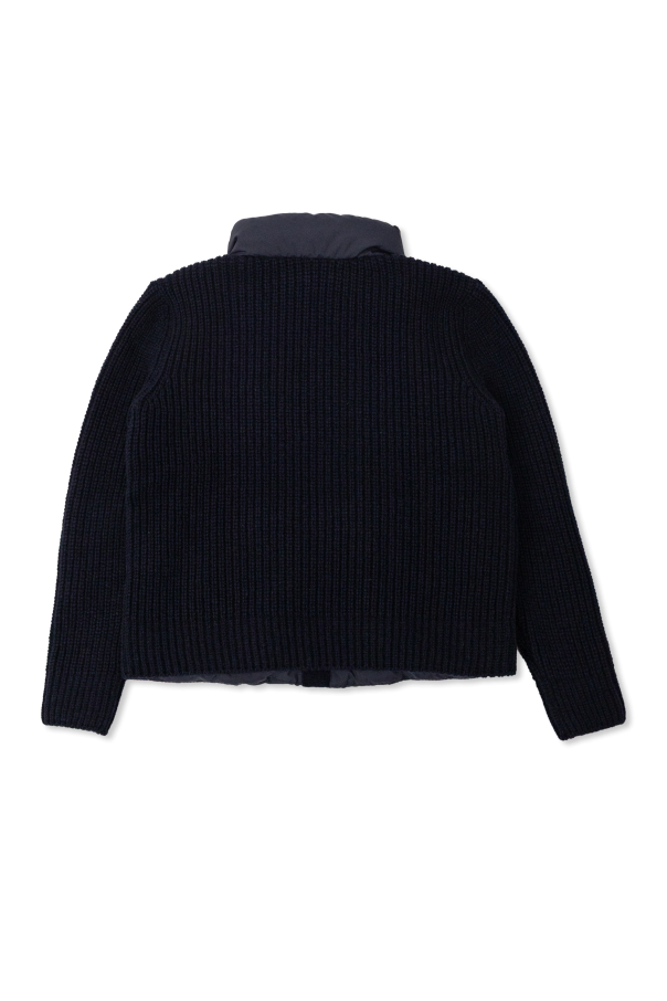 Moncler Enfant Kardigan z pikowanym przodem