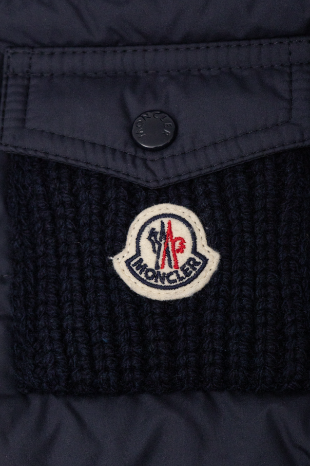 Moncler Enfant Kardigan z pikowanym przodem