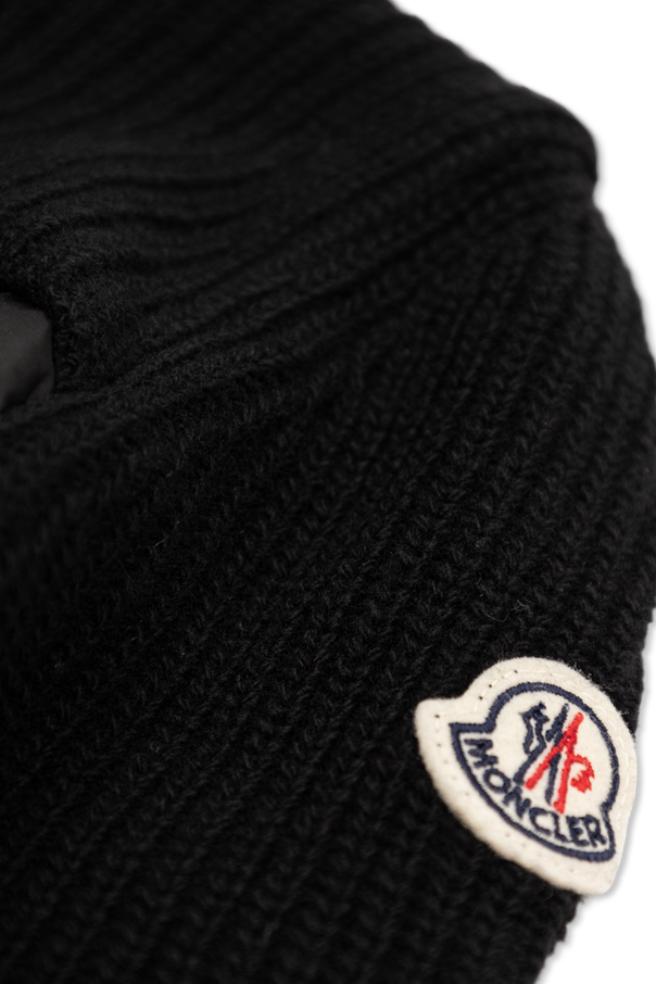 Moncler Enfant Wool cardigan with logo patch