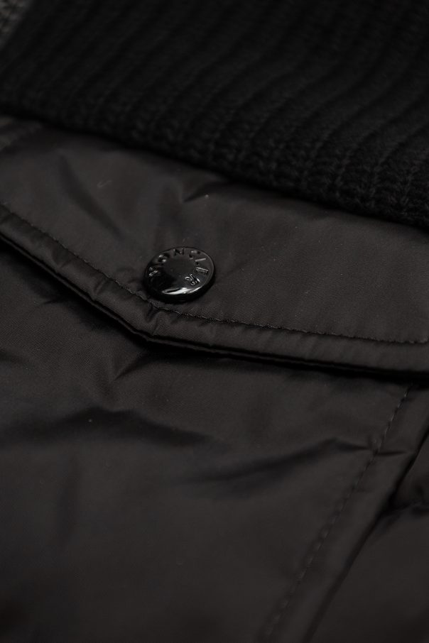 Moncler Enfant Wool cardigan with logo patch