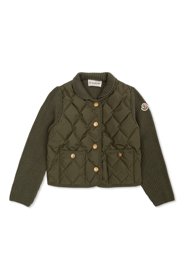 Cardigan with quilted front od Moncler Enfant