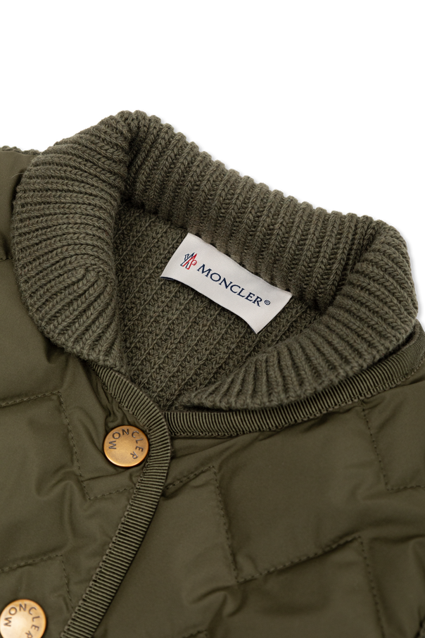 Moncler Enfant Cárdigan con el delantero acolchado
