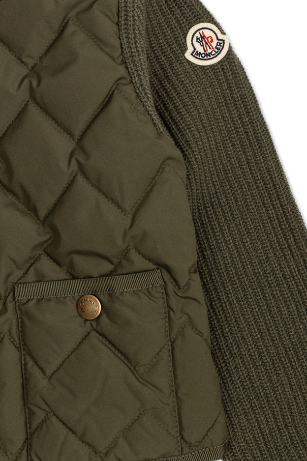 Moncler Enfant Cárdigan con el delantero acolchado