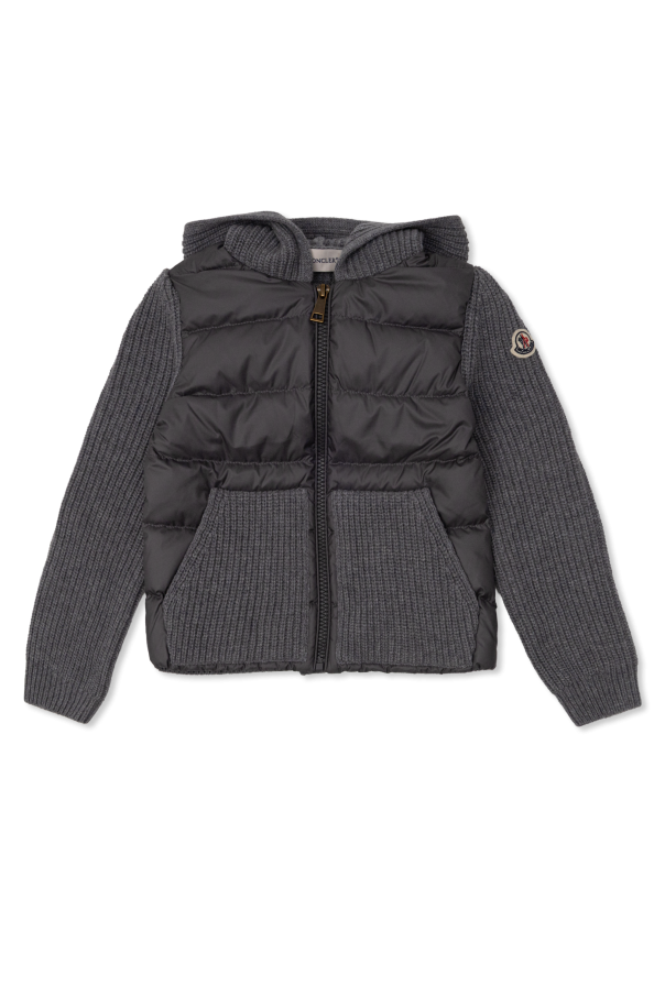 Cardigan with quilted front od Moncler Enfant