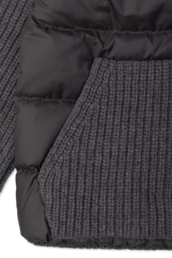 Moncler Enfant Cardigan with quilted front