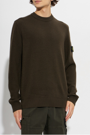 Stone Island Camisola de lã com remendo na manga