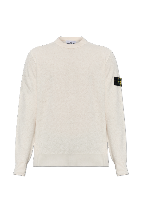 Wool sweater with logo patch od Stone Island