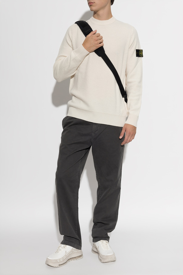 Stone Island Wool sweater with logo patch