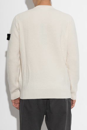 Stone Island Wool sweater with logo patch