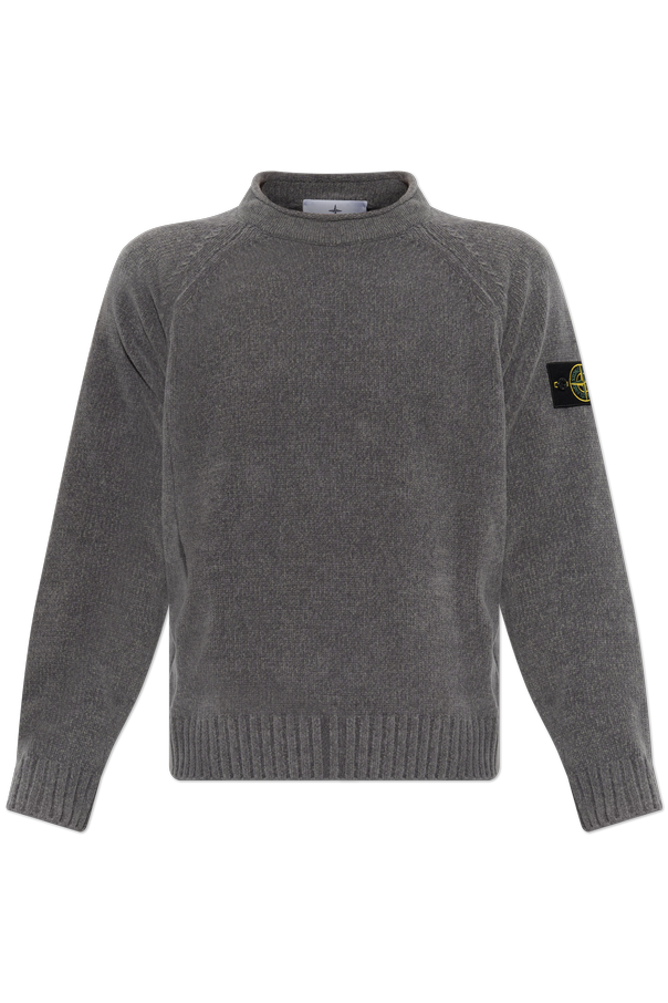 Sweater with logo patch od Stone Island