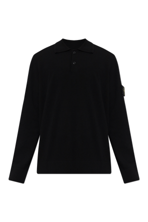 Wool polo sweater
