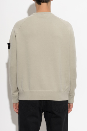 Stone Island Wool sweater with patch on sleeve