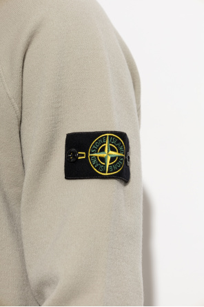 Stone Island Wool sweater with patch on sleeve