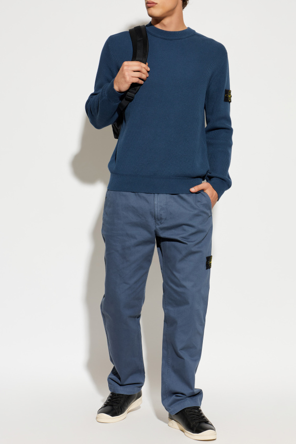 Stone Island Suéter con parche de logo