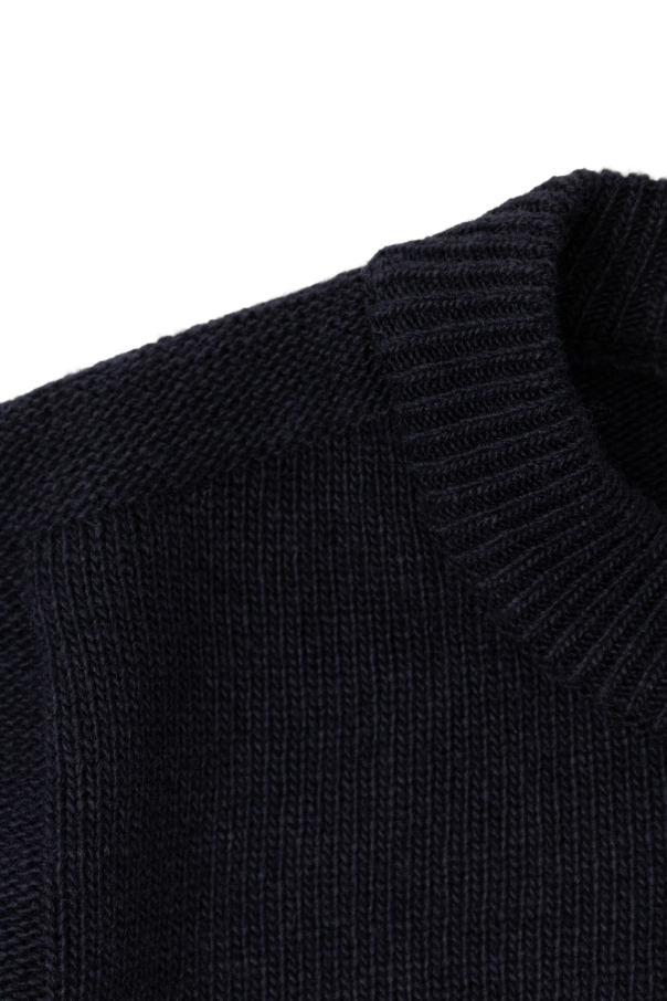 Stone Island Junior Sweater with a detachable patch on the sleeve
