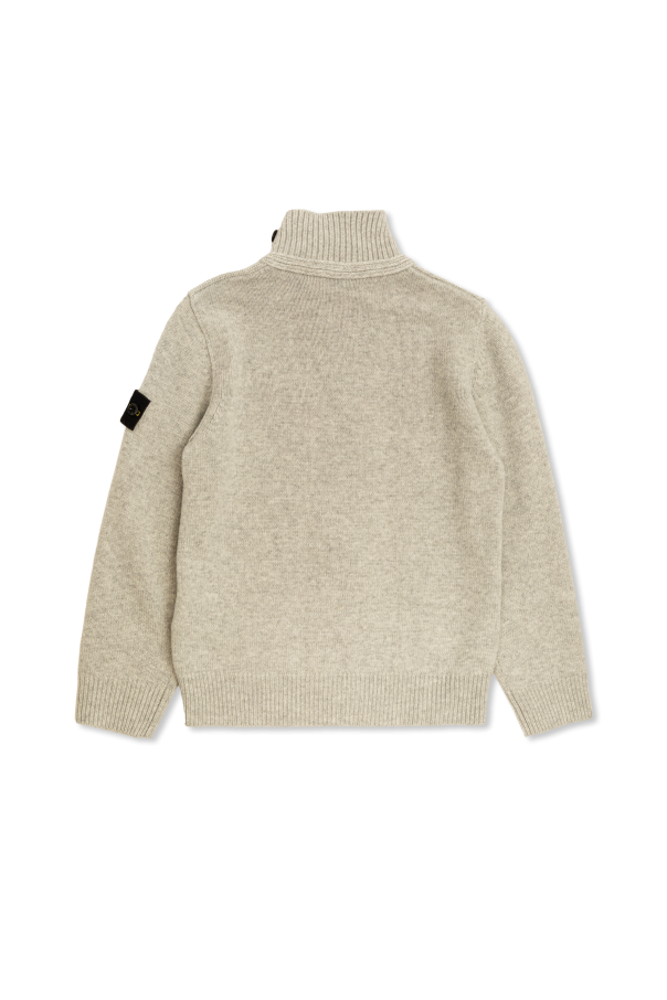 Stone Island Junior Cárdigan con cuello alto