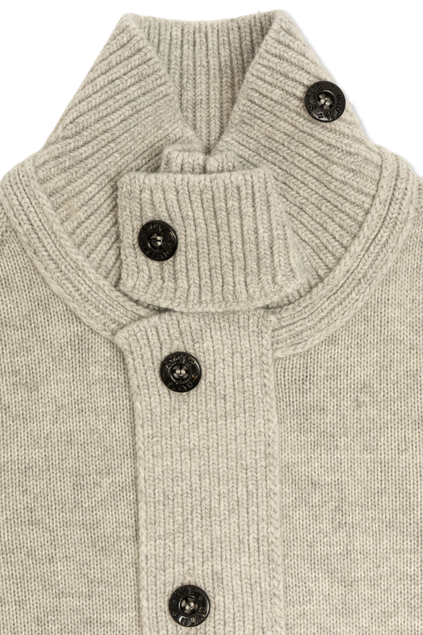 Stone Island Junior Cárdigan con cuello alto