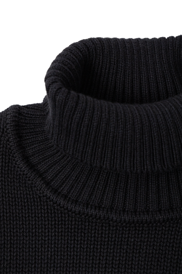 Stone Island Junior Rollkragenpullover mit Aufnäher am Ärmel