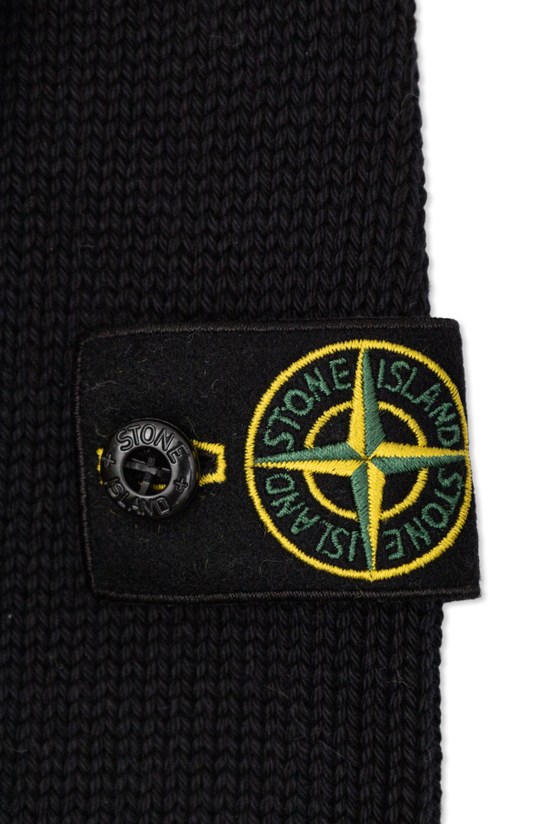 Stone Island Junior Rollkragenpullover mit Aufnäher am Ärmel