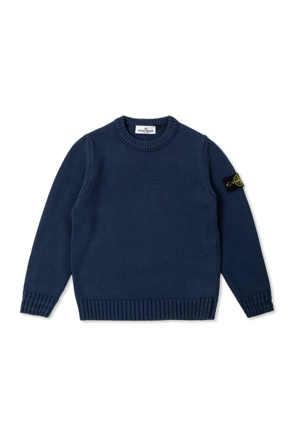 Sweater with logo patch od Stone Island Junior