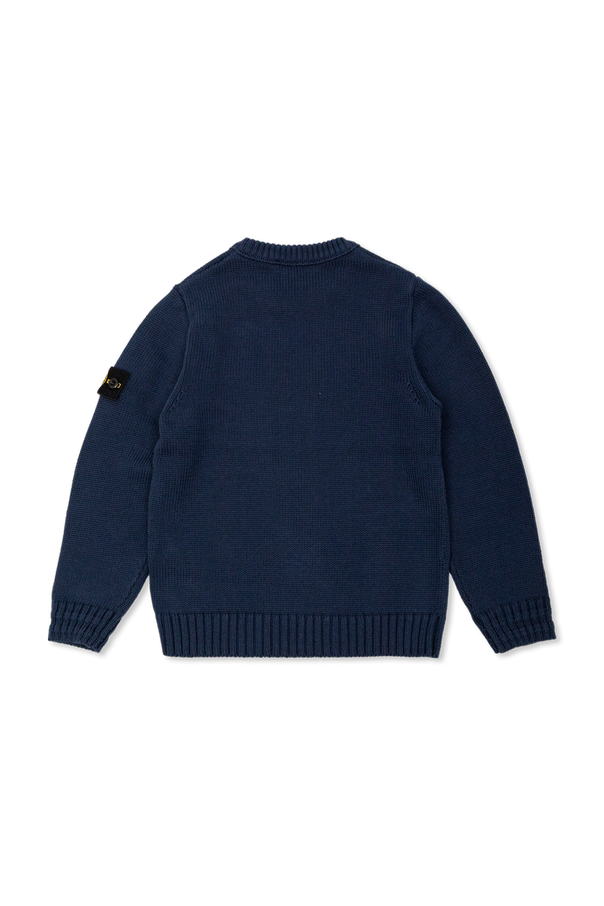 Stone Island Junior Suéter con parche de logo