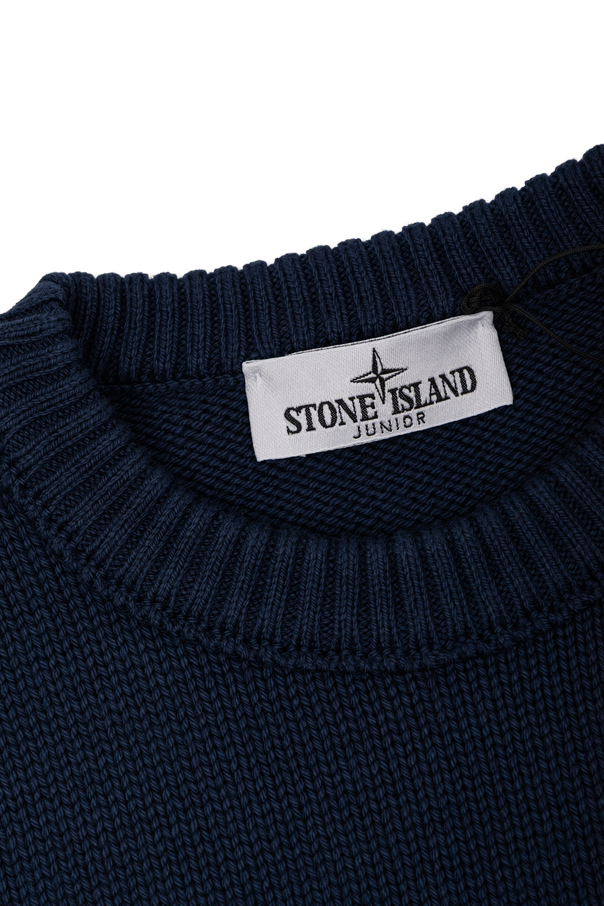 Stone Island Junior Suéter con parche de logo