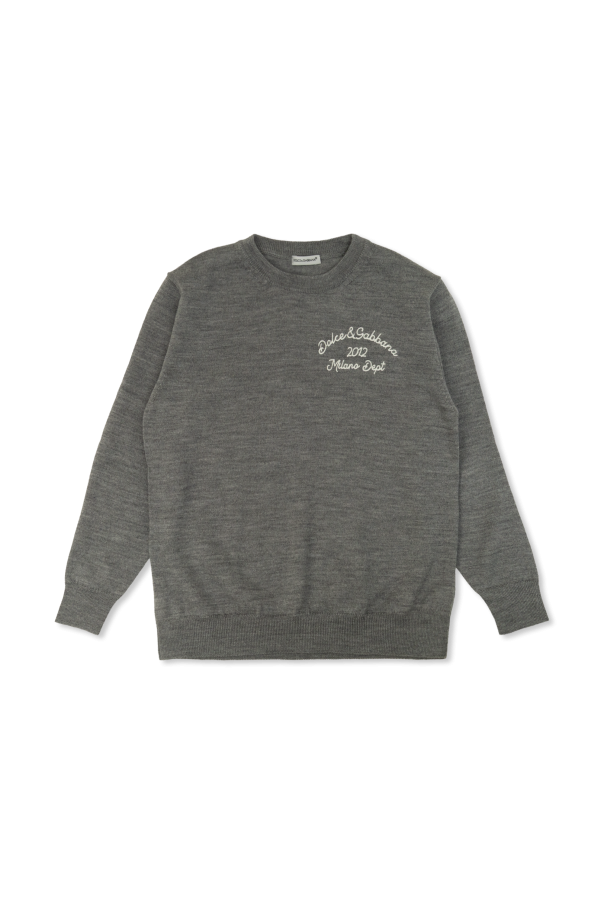 Wool sweater with embroidered logo, zdjęcie 1 Wool sweater with embroidered logo od Dolce & Gabbana Kids